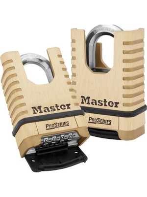 Mey İthalat Master Lock, Pirinç, Asma Kilit, Proseries 2-1/4 Inç Genişliğinde Kendi Şifreli Kilidinizi Ayarlayın, 1177D, 15,3 cm x 7,5 cm x 3,5 cm