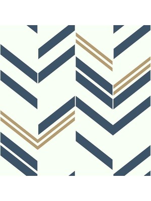 Mey İthalat Rm Studıo Chevron Blue Stripe Peel & Stick Duvar Kağıdı