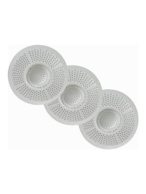 Mey İthalat Hairstopper Duş ve Küvet Için Duş Tahliye Kapağı, Beyaz, 3'lü Paket