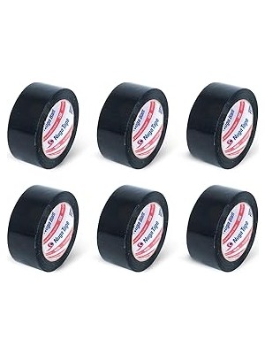 Mey İthalat Nuga 45 mm x 100 mt Siyah Koli Bandı 6 Adet