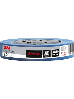 Mey İthalat 3m Hand-Masker 2090 Profesyonel Boya Bandı, Pürüzsüz Yüzeyler Için, Uv Işınlarına Dayanıklı, Iç ve Dış Mekan, 24 mm x 50 M
