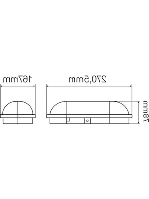 Die Grup 20W IP65 Oval LED Tavan ve Duvar Lambası, Su Geçirmez Özellikte