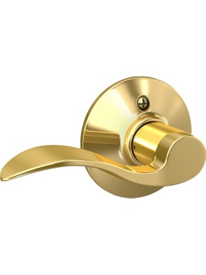 Mey İthalat Schlage F170ACC605RH F170 Acc 605 Rh Vurgulu Emzik Kolu, Sağ, Açık Renkli Pirinçten, Sağ Elle