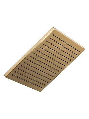 Mey İthalat Delta - Musluk Tek Sprey Raincan Duş Başlığı, Altın Duş Başlığı, Yağmur Duş Başlığı, Kare Duş Başlığı, Metal Duş Başlığı, 2.5 Gpm Akış Hızı, Şampanya Bronz 52159-CZ25