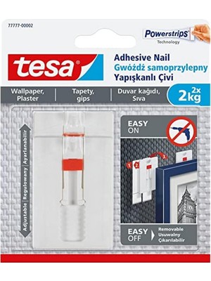 Mey İthalat Iz Bırakmadan Sökülebilir Yapışkanlı Askı - Çivi, Duvar ve Duvar Kağıdı Için, 2 kg x 2 Adet