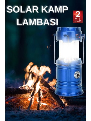 Palmira Demir Kamp Lambası El Feneri Askılı Büyük Boy USB Şarjlı Işıldak