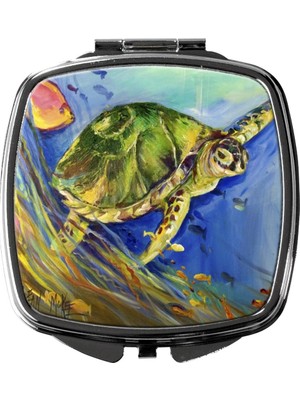 Mey İthalat Caroline's Treasures S JMK1262SCM "sini Karettschildkroete Kompakt Ayna,, Çok Renkli