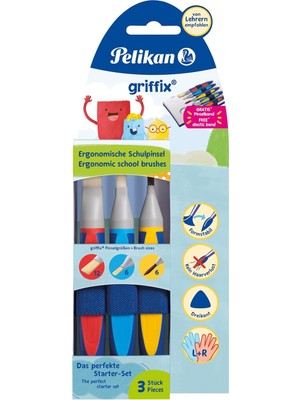 Mey İthalat Pelikan Griffix Suluboya Fırça Seti 3lü