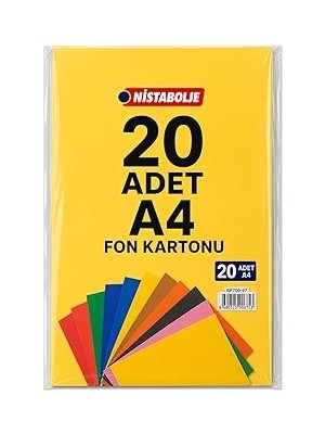 Mey İthalat A4 Renkli Fon Kartonu 23X34 10'lu (2'li Paket) 10 Renk