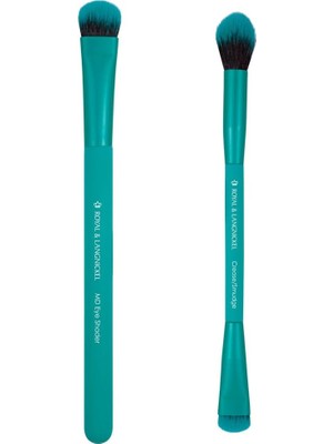 Mey İthalat Moda Ezglam Duo, Smoky Eyes, Seyahat Boyu 2 Parça Makyaj Fırçası Seti Içerir - Göz Gölgelendirici, Kırışık/leke Fırçası, Camgöbeği