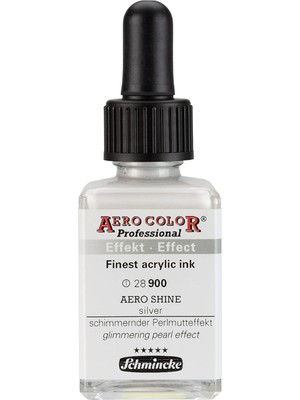 Mey İthalat Schmincke Aero Color Professional Akrilik Airbrush Mürekkebi 28 ml 900 Aero Shine Silver