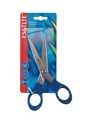 Mey İthalat Esselte 82116 Papierschere 2000, 160 Mm, 6 Inç, Sap Mavi