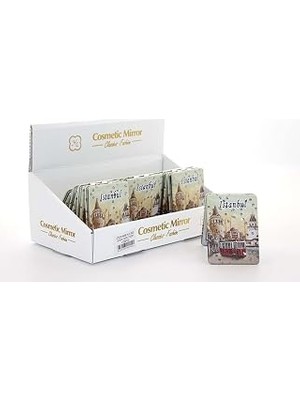 Mey İthalat ESK-ALK2622 Taşlı Istanbul Tasarımı El Aynası Ince