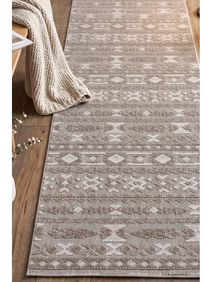 Melaris Halı Leon Bukle Sisal Yolluk Dokuma Halı Naturel Jüt Kilim Mutfak Halısı Koridor Antre