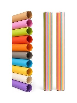 Mey İthalat 20 Adet 50X70 cm Fon Kartonu 10 Renk(2 Rulo) Fon Kartonu