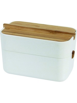 Mey İthalat Lexon Zen Cotton Box, Beyaz/bambu, LH42 W
