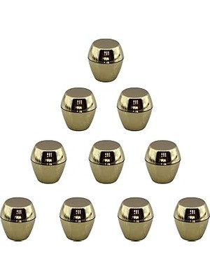 Mey İthalat 10 Adet Merkür Düğme Gold Mobilya Mutfak Dolap Dolabı Çekmece Kulpu Kulbu Altın Tek Vidalı Kulp