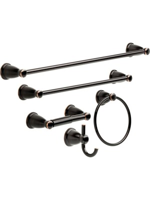 Mey İthalat Franklin Brass KIN5PC-ORB Kinla Banyo Aksesuar Seti, 5 Parça, Yağlı Bronz