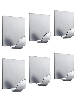 Mey İthalat Promosyonca Metal Askı, Yapışkanlı, Gümüş Renk, 2x2 cm