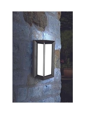 Mey İthalat Bahçe Aydınlatması LED Işık 25CM 12W Beyaz Işık 6500K Zita Ultra Bahçe Duvar Aplik Su Geçirmez