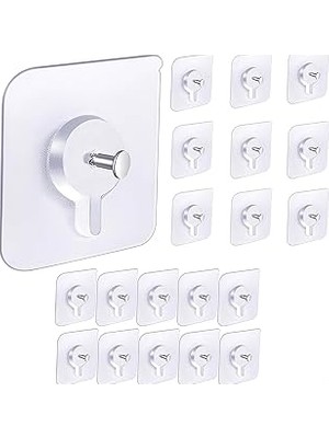 Mey İthalat Xspring Yapışkanlı Duvar Kancaları, 20'li Paket Çivisiz Asıcı, Fotoğraf Çerçeveleri Için Su Geçirmez ve Yağa Dayanıklı Duvar Askıları, Dekorasyon ve Banyo Mutfak Askıları, Anahtarlık