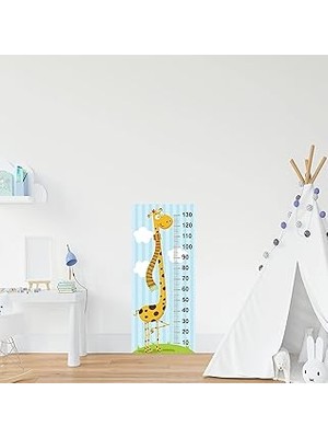 Mey İthalat Çocuk Odası Bebek Odası Boy Ölçer Boy Cetveli Sticker Uzun Zürafa