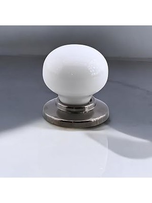 Mey İthalat Tere Porselen Füme Beyaz Düğme Mobilya Mutfak Çekmece Dolap Dolabı Kulpu Kulbu Kulpları