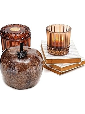Mey İthalat Dekoratif Amber Apple Heykel (16 Cm)