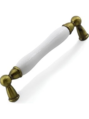 Mey İthalat Domaniç Porselen Antik Sarı Kulp 128 mm Mobilya Çekmece Mutfak Dolabı Dolap Kapak Kulplar Kulb Kulpu