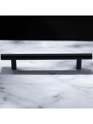 Mey İthalat Mia Mojan (96 mm - 9.6 Cm) Mat Siyah Metal Mobilya Mutfak Çekmece Dolap Dolabı Kulbu Kulpu Kulpları