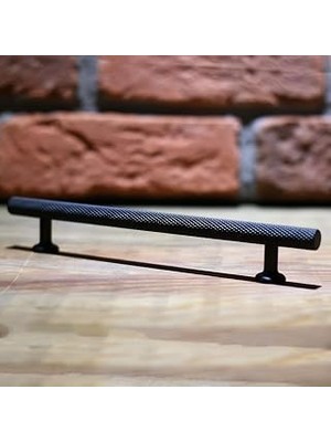 Mey İthalat 10 Adet Doruk Kulp Mobilya Mutfak Dolabı Çekmece Dolap Kapak Kulpu Kulbu Siyah 128 Mm-12.8 cm Metal