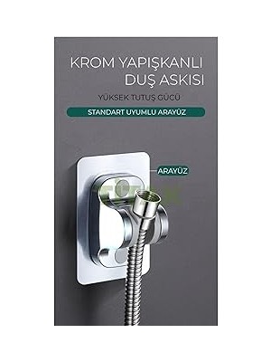 Mey İthalat Titak Krom Yapışkanlı Duş Askısı