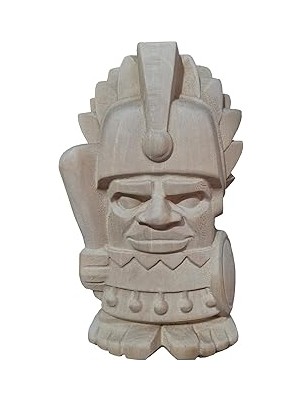 Mey İthalat Ahşap Dekoratif Büst Heykeli Maya Totem