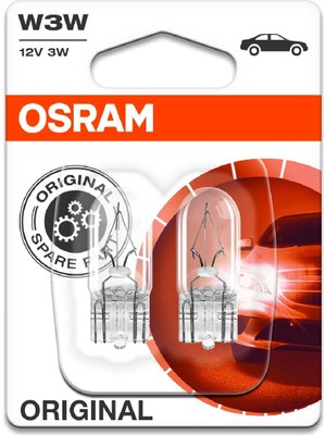 Mey İthalat Osram (X) Ampul 12V 3W Dipsiz Gösterge (Ikili Ambalaj) Blister Ambalaj, 2821-02B