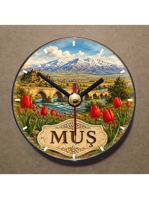 Bsb Muş Temalı Magnet Saat Buzdolabı Saati Duvar Saati 10,5cm MS1142