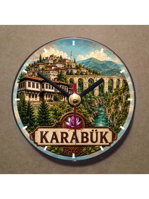 Bsb Karabük Temalı Magnet Saat Buzdolabı Saati Duvar Saati 10,5cm MS1133