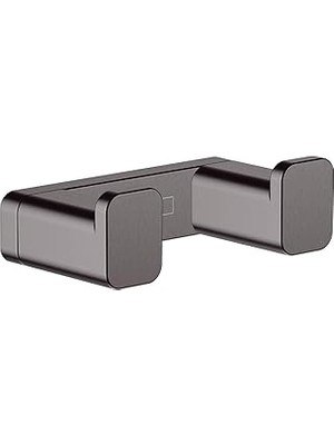 Mey İthalat Hansgrohe Addstoris 7,62 cm Çift Kanca, Fırçalanmış Siyah Krom, 41755340