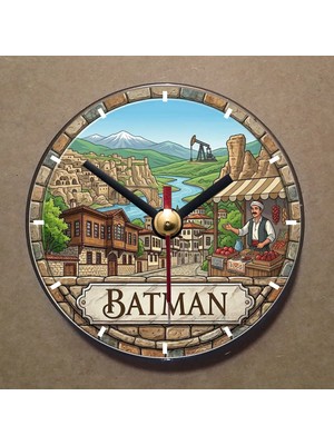 Bsb Batman Temalı Magnet Saat Buzdolabı Saati Duvar Saati 10,5cm MS1111