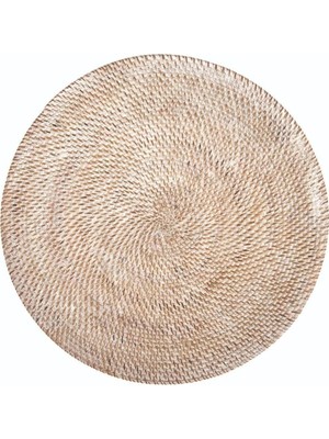 Mey İthalat Tıseco Set De Table Rond Rotin Blanc
