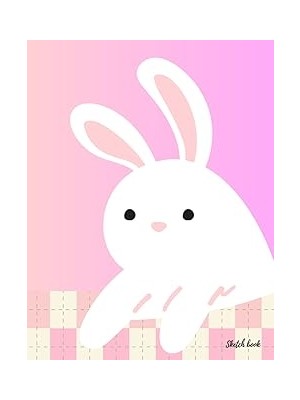 Mey İthalat Sketch Book: (Cute Bunny Pink Pattern Cover) 8.5 x 11 Inches 110 Pages, Blank Unlined Paper For Sketching, Drawing , Whiting , Journaling & Doodling