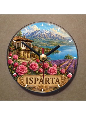Bsb Isparta Temalı Magnet Saat Buzdolabı Saati Duvar Saati 10,5cm MS1131