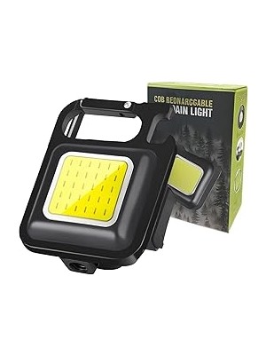 Mey İthalat Mini LED Fener Taşınabilir Çok Fonksiyonlu , Yüksek Lümen, Cob Anahtarlık, Dış Mekan Için Şarj Edilebilir Acil Durum Işığı, Mini Kamp Feneri