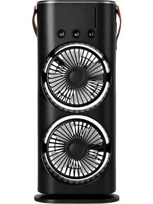 ALK Rgb Işıklı Spreyli Masa Fanı Çift Motorlu Güçlü Üflemeli Taşınabilir Fan