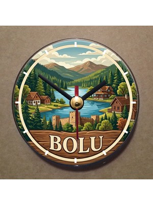 Bsb Bolu Temalı Magnet Saat Buzdolabı Saati Duvar Saati 10,5cm MS1113