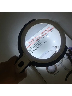 ALK 2X5X120MM 10 Ledli Masaüstü Büyüteç