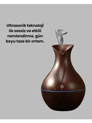 ALK LED Işıklı Ultrasonik Oda Nemlendirici ve Uçucu Yağ Difüzörü