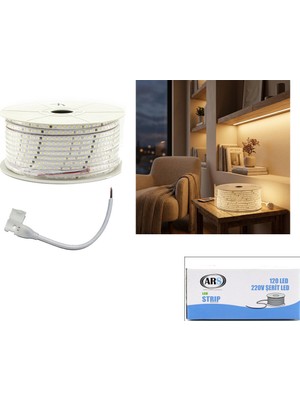 ALK 100MT 3000K - Gün Işık Dış Mekan Şerit LED 220V 120LED 348983