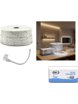 ALK 100MT 6500K - Beyaz Dış Mekan Şerit LED 220V 120LED ARS-348985
