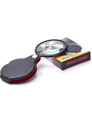 ALK 5x 60MM Cam Optik Lens,katlabilir,deri Kaplamalı Cep BÜYÜTEÇXX1051