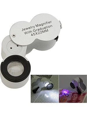 ALK 45X22 Ledli Para Algılama ve Mezuniyet Takı Değerleme Büyüteç